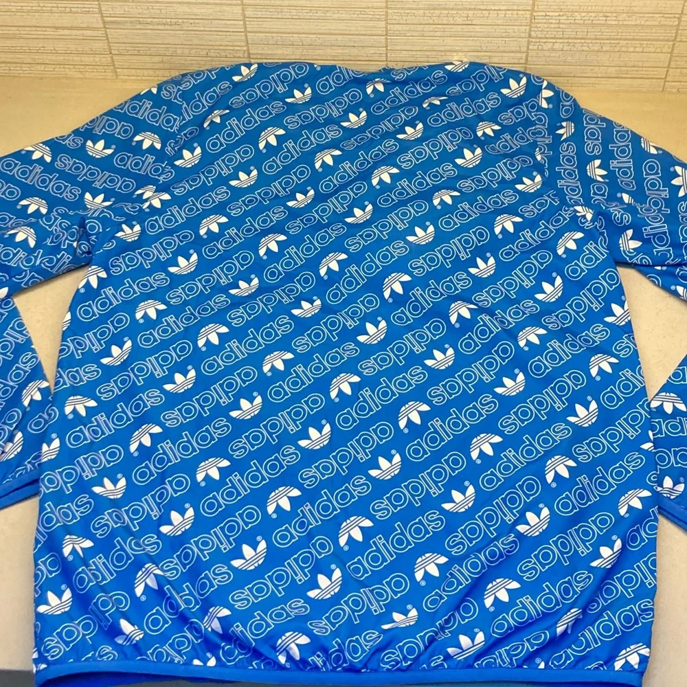 ADIDAS 💙 Trefoil Logo Hooded Windbreaker - Picture 6 of 9